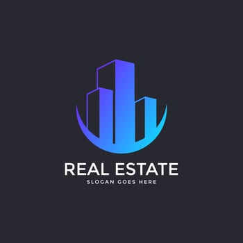 Real Estate Logo Design. Creative abstract real estate icon logo template, Creative Building Concept Logo Design Template, logo design inspiration vector