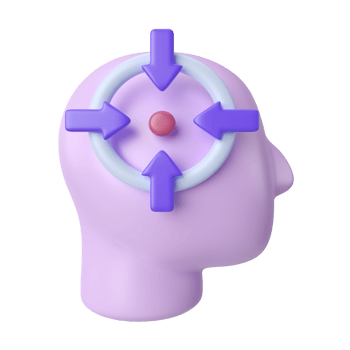 Concentration 3D Illustration Icon png