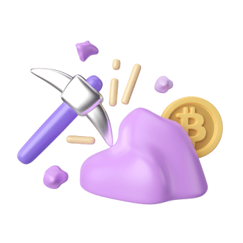 Crypto Mining 3D Illustration Icon png