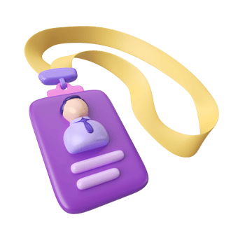 Lanyard 3D Illustration Icon png