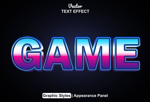 Game text effects with graphic style and editable. vector
