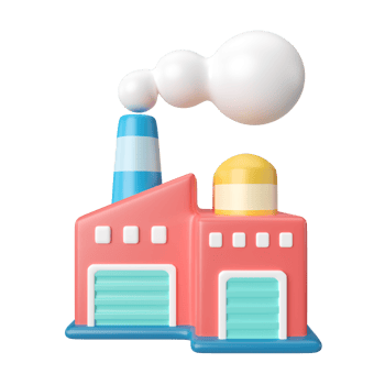 Factory 3D Illustration Icon png