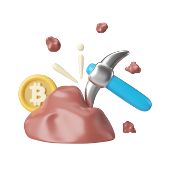 Crypto Mining 3D Illustration Icon png