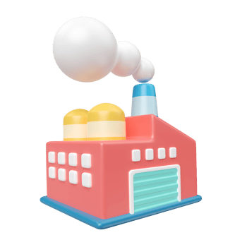 Factory 3D Illustration Icon png