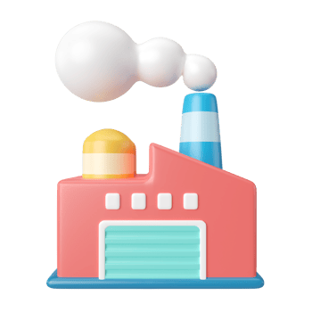 Factory 3D Illustration Icon png