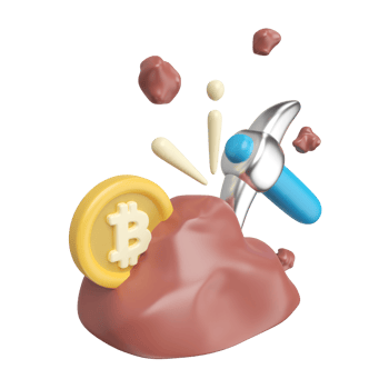 Crypto Mining 3D Illustration Icon png