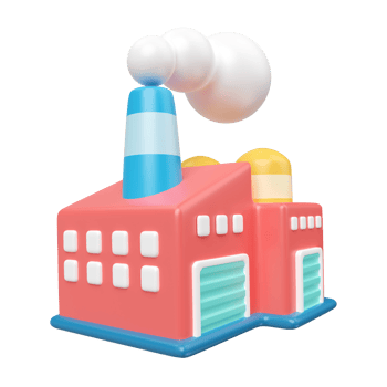 Factory 3D Illustration Icon png