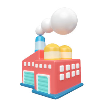 Factory 3D Illustration Icon png