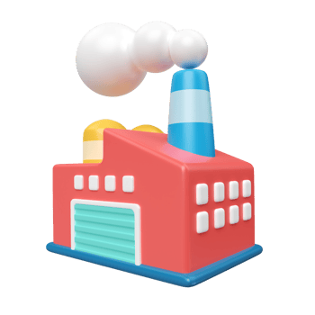 Factory 3D Illustration Icon png