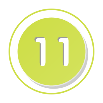 Bullet with number 11 png