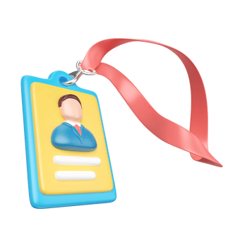Lanyard 3D Illustration Icon png