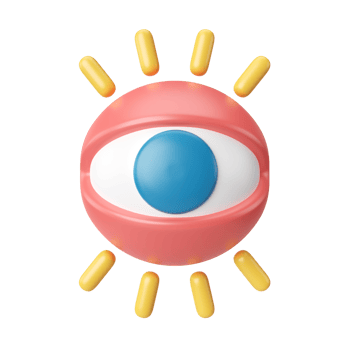 Vision 3D Illustration Icon png