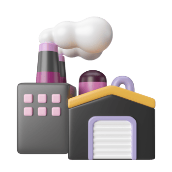 Factory 3D Illustration Icon png