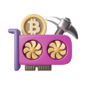 Crypto Mining 3D Illustration Icon png