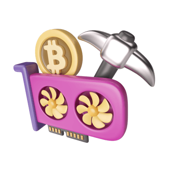 Crypto Mining 3D Illustration Icon png