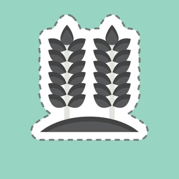 Sticker line cut Agriculture. related to Environment symbol. simple illustration. conservation. earth. clean vector