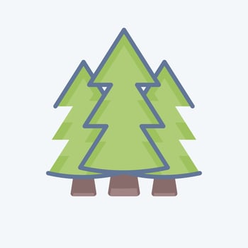 Icon Forest. related to Environment symbol. doodle style. simple illustration. conservation. earth. clean vector