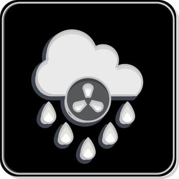 Icon Acid Rain. related to Environment symbol. Glossy Style. simple illustration. conservation. earth. clean vector