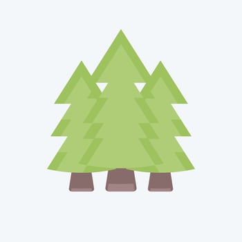 Icon Forest. related to Environment symbol. flat style. simple illustration. conservation. earth. clean vector