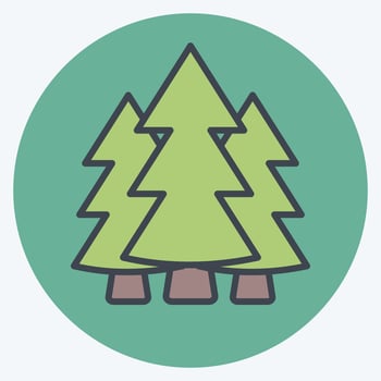 Icon Forest. related to Environment symbol. color mate style. simple illustration. conservation. earth. clean vector