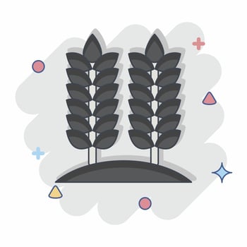 Icon Agriculture. related to Environment symbol. Comic Style. simple illustration. conservation. earth. clean vector
