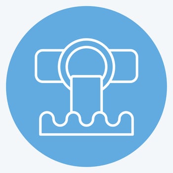 Icon Sewer. related to Environment symbol. blue eyes style. simple illustration. conservation. earth. clean vector