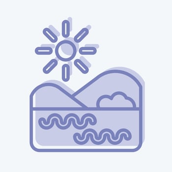 Icon Lake. related to Environment symbol. two tone style. simple illustration. conservation. earth. clean vector