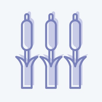 Icon Reeds. related to Environment symbol. two tone style. simple illustration. conservation. earth. clean vector