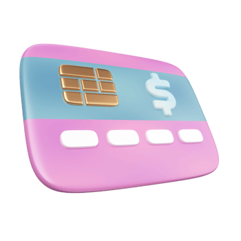 Credit Card 3D Illustration Icon png