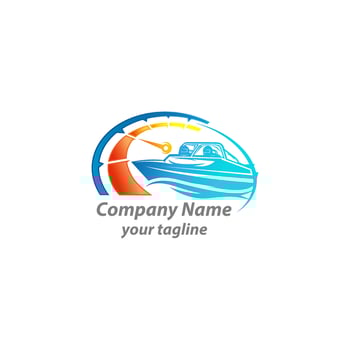 World championship jet boat illustration vector. vector