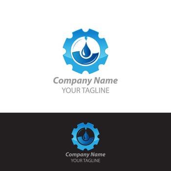 Oil Industry logo designs concept vector, Oil Gear Machine logo template symbol vector