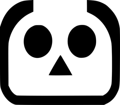 vector illustration of skull shape