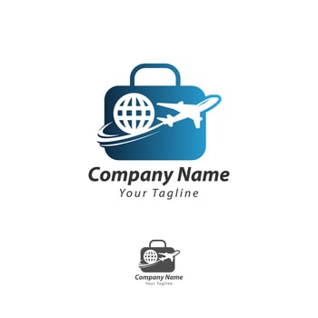 Simple Travel logo designs vector, Circle Travel Plane logo designs Template vector