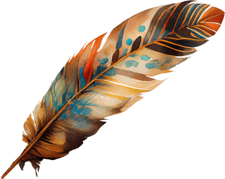 Colorful Feather Watercolor png