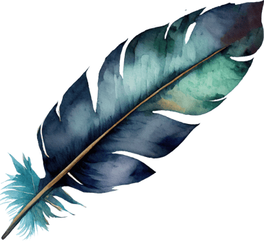 Colorful Feather Watercolor png
