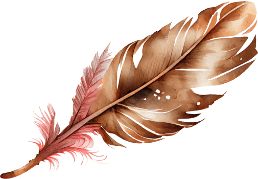 Colorful Feather Watercolor png