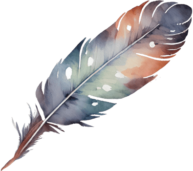 Colorful Feather Watercolor png