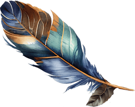Colorful Feather Watercolor png