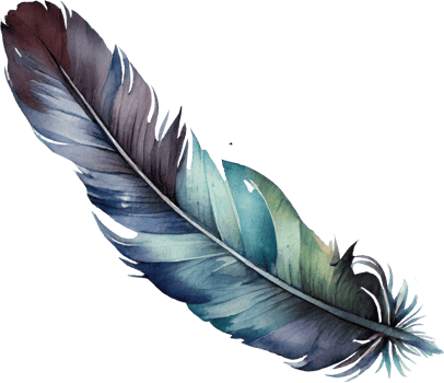Colorful Feather Watercolor png