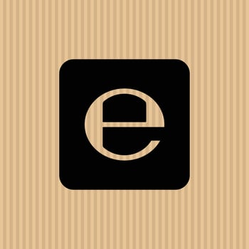 Estimated simple flat icon vector illustration with cardboard texture background