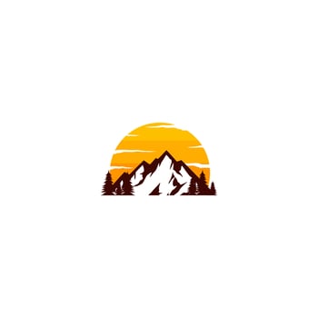 mountain logo design, mountain view logo vector