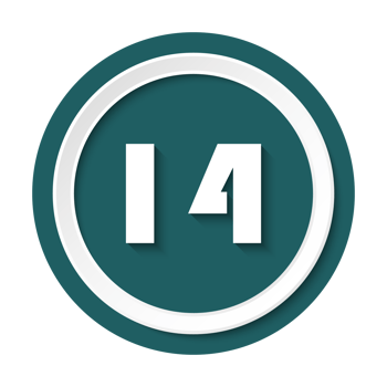 Bullet with number 14 png