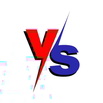 Versus icons illustration, VS symbol vector in white background