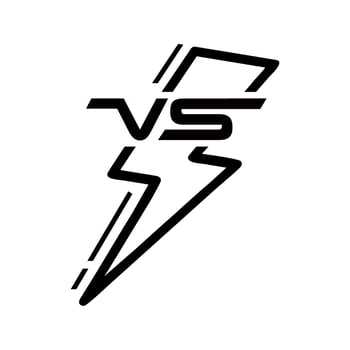 Versus icons illustration, VS symbol vector in white background