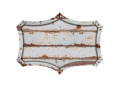 Old metal steel sign png