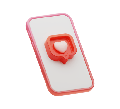 Dating application. 3d rendering. png