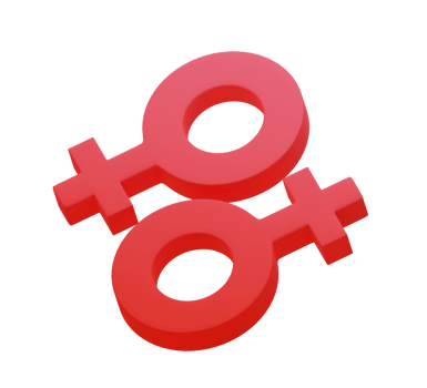 3D rendering. Lesbian symbol or homosexual symbol. png