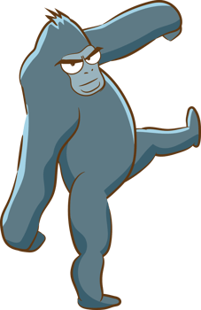 Gorilla png graphic clipart design