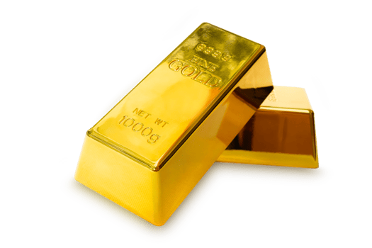 Closeup shiny a gold bullion bar png