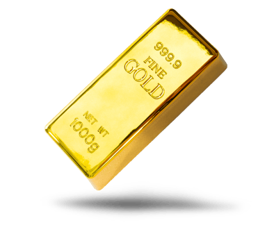 Closeup shiny a gold bullion bar png
